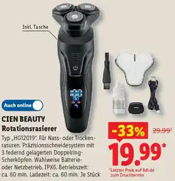 Lidl CIEN BEAUTY Rotationsrasierer Angebot