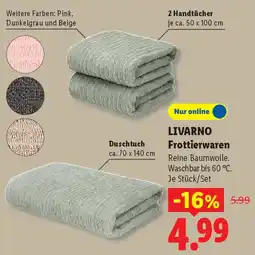 Lidl LIVARNO Frottierwaren Angebot