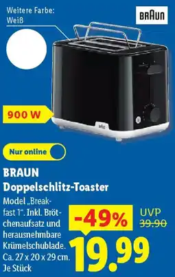 Lidl BRAUN Doppelschlitz-Toaster Angebot