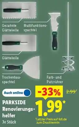 Lidl PARKSIDE Renovierungshelfer Angebot