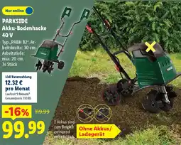 Lidl PARKSIDE Akku-Bodenhacke 40 V Angebot