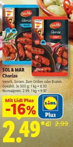 Lidl SOL & MAR Chorizo Angebot