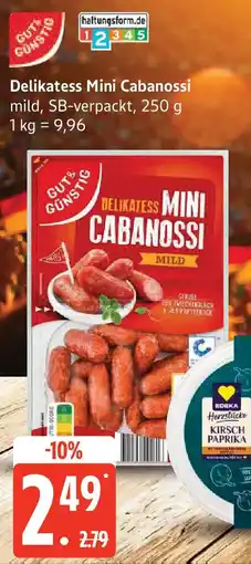 Edeka GUT& GÜNSTIG Delikatess Mini Cabanossi Angebot