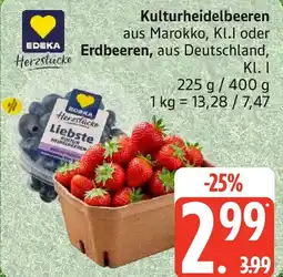 Edeka EDEKA Herzstücke Kulturheidelbeeren oder Erdbeeren Angebot