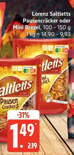 Edeka Lorenz Saltletts Pausencräcker oder Mini Brezel Angebot