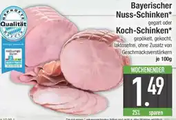 E-Center Bayerischer Nuss-Schinken oder Koch-Schinken Angebot