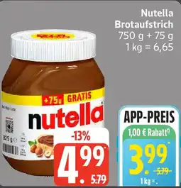 Edeka Nutella Brotaufstrich Angebot