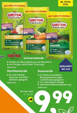 Globus Baumarkt SUBSTRAL Naturen Universalerde, Hochbeeterde o. Rasenerde Angebot