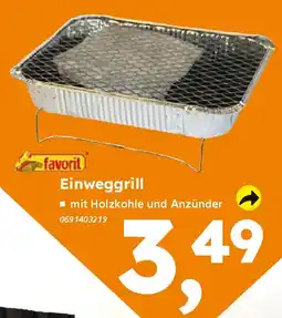 Globus Baumarkt favorit Einweggrill Angebot