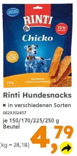 Globus Baumarkt Rinti Hundesnacks Angebot