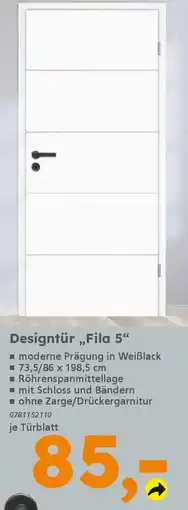 Globus Baumarkt Designtür ,,Fila 5" Angebot
