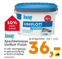 Globus Baumarkt KNAUF Spachtelmasse Uniflott Finish Angebot