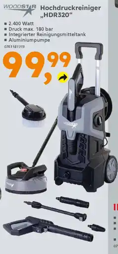 Globus Baumarkt WOODSTAR Hochdruckreiniger "HDR320" Angebot