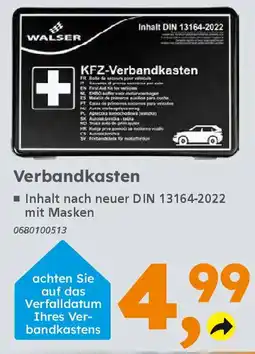 Globus Baumarkt WALSER KFZ-Verbandkasten Angebot