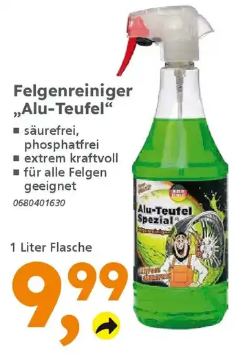 Globus Baumarkt Felgenreiniger ,,Alu-Teufel❝ Angebot