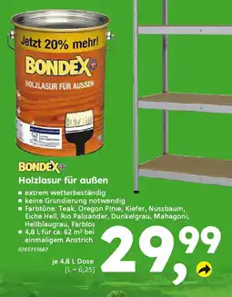 Globus Baumarkt BONDEX Holzlasur für außen Angebot