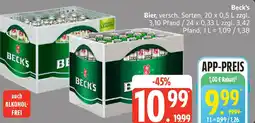 Edeka Beck's Bier Angebot