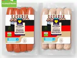 Scheck-in-Center Edeka Herzstücke Offizielle Stadion Bratwurst Angebot