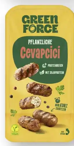 Scheck-in-Center Greenforce Pflanzliche Cevapcici Vegan Angebot