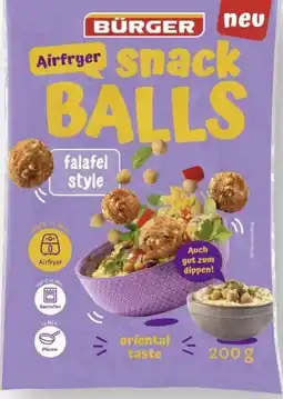 Scheck-in-Center Bürger Airfryer Snack Balls Falafel Style Angebot