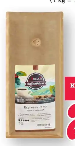 Scheck-in-Center Scheck-in Kaffeerösterei Espresso Roma Angebot