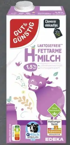 Scheck-in-Center Gut & Günstig laktosefreie fettarme H-Milch Angebot