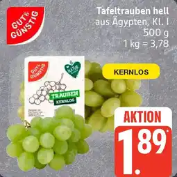 Edeka GUT& GÜNSTIG Tafeltrauben hell Angebot