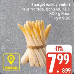 Edeka Spargel weiß/violett Angebot