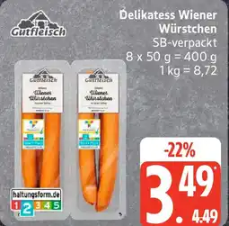 Edeka Gutfleisch Delikatess Wiener Würstchen Angebot