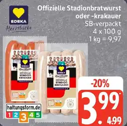 Edeka EDEKA Herzstücke Offizielle Stadionbratwurst oder -krakauer Angebot