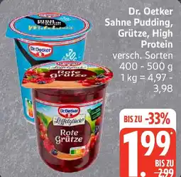 Edeka Dr. Oetker Sahne Pudding, Grütze, High Protein Angebot