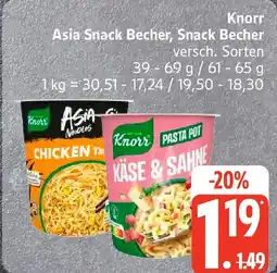 Edeka Knorr Asia Snack Becher, Snack Becher Angebot