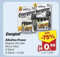 Combi Energizer alkaline power mignon aa Angebot