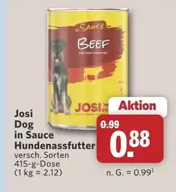 Combi Josi dog in sauce hundenassfutter Angebot