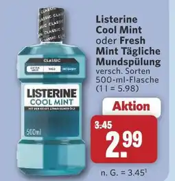 Combi Listerine cool mint tägliche mundspülung Angebot