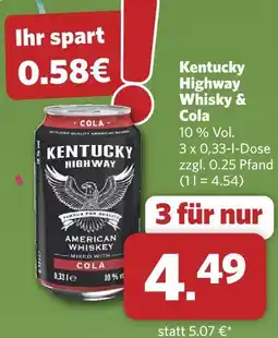 Combi Kentucky highway whisky & cola Angebot