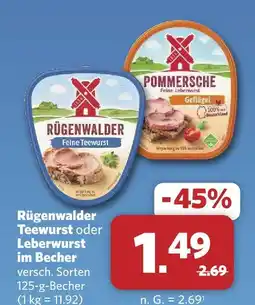 Combi Rügenwalder feine teewurst Angebot
