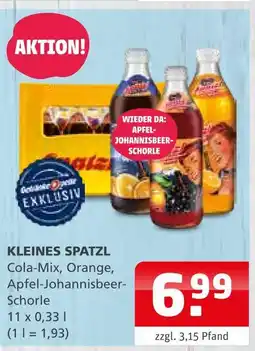Getränke Quelle Kleines spatzl cola-mix, orange, apfel-johannisbeer-schorle Angebot