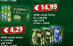 Getränke Arena Jever bier Angebot