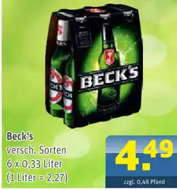 Getränke Arena Beck's versch. sorten Angebot