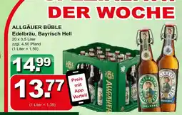 Getränkeparadies Gefromm Allgäuer büble edelbräu, bayrisch hell Angebot