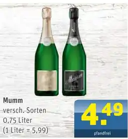 Getränke Arena Mumm sekt Angebot