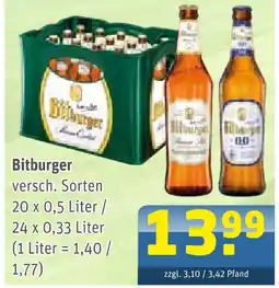 Getränke Arena Bitburger bitburger 20 x 0,5 liter Angebot