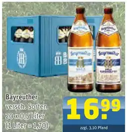 Getränke Arena Bayreuther bier Angebot