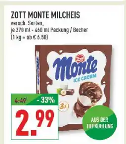 Marktkauf Zott monte milcheis Angebot