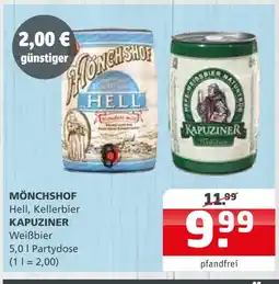 Getränke Quelle Mönchshof hell, kellerbier Angebot