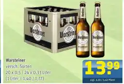 Getränke Arena Warsteiner bier Angebot