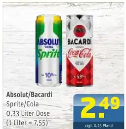 Getränke Arena Absolut sprite Angebot