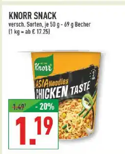 Marktkauf Knorr snack asia noodles chicken taste Angebot