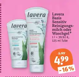 tegut Lavera basis sensitiv reinigungsmilch Angebot